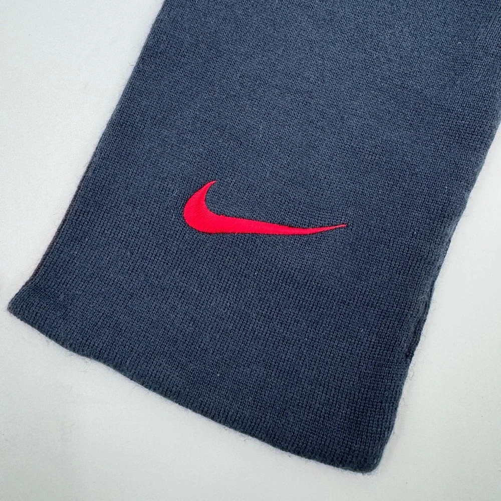 Nike US Soccer Reversible Knit Scarf Red Navy Blue Embroidered Logo‎ Fan Gear